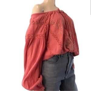 Free People boho style blouse orange size:S
